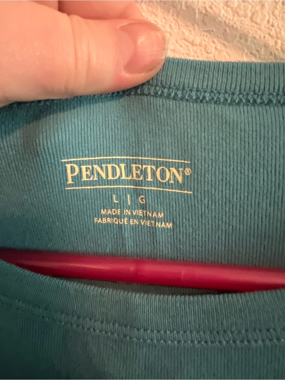 Pendleton Teal Short Sleeve Logo Tee Size Large - Picture 2 of 6